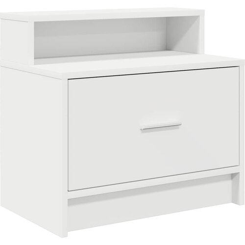 Maison Chic Nočna omarica - Nočna miza z predalom bela 51x31x47 cm, (21689500) Slike