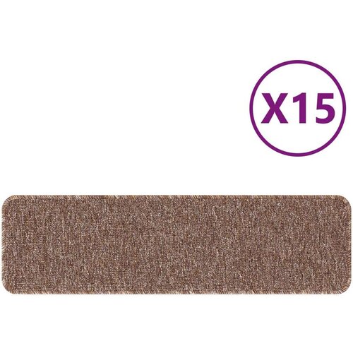 vidaXL prostirka za stepenice Smeđa Polipropilen 20 x 75 cm Cene