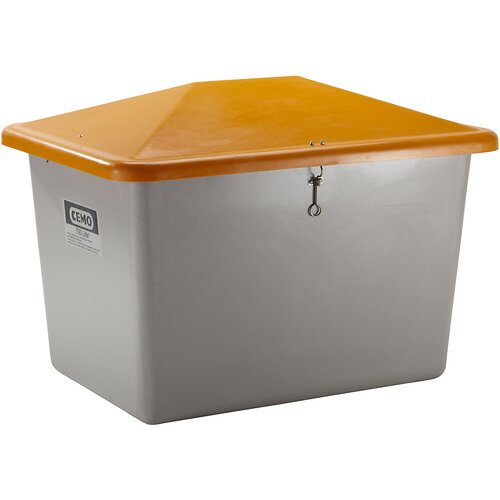 Cemo Posoda za posipni material iz umetne mase s steklenimi vlakni, prostornina 700 l, brez odprtine za odvzemanje, siva posoda Cene