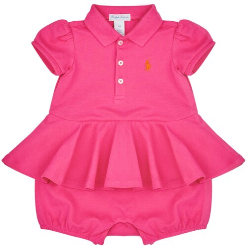 Polo Ralph Lauren SS PEPLUM BU-ONE PIECE-SHORTALL Ružičasta Slike