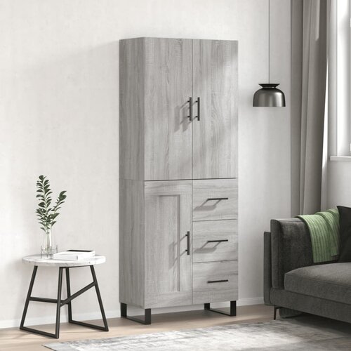 vidaXL Visoka komoda siva sonome 69 5x34x180 cm od konstruiranog drva Cijene