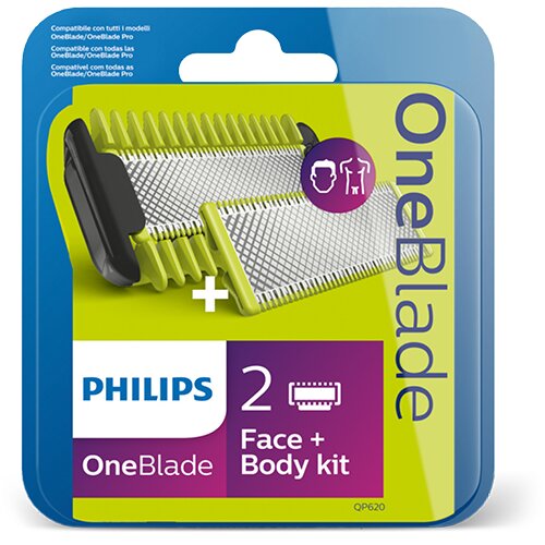 Philips Komplet Lice + Tijelo za OneBlade - QP620/50 Slike