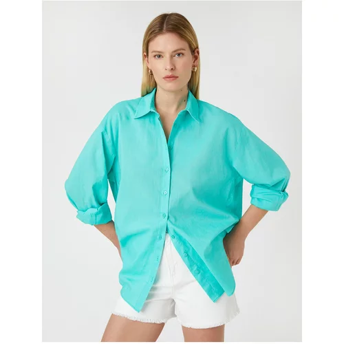 Koton Shirt - Green - Oversize