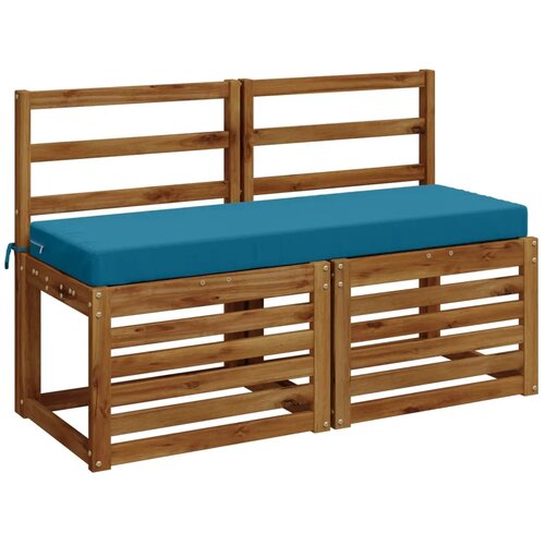  Jastučići za klupe - 2 dijela SOEST 2 kom. 100% poliester - Svjetloplava 120 x 40 x 8 cm Poliester Slike