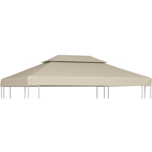 VidaXL Nadomestna streha za paviljon 310 g/m&amp;sup2; bež 3x4 m Slike