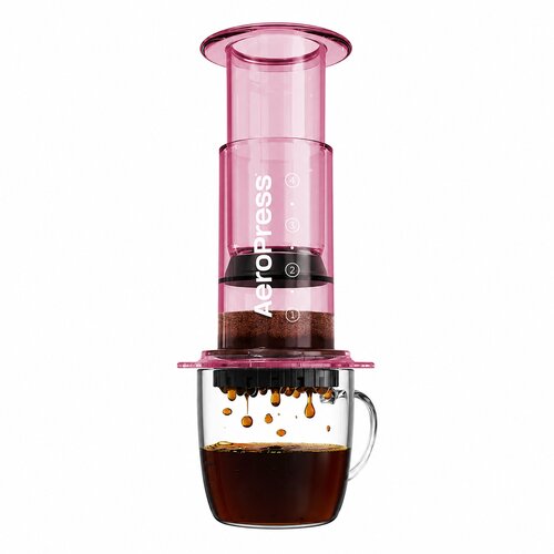 Aeropress Aparat za ručnu pripremu filter kafe Clear, Roze Slike