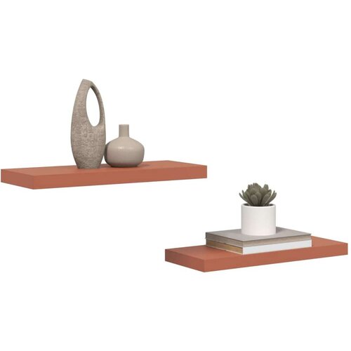  Polica na zidu 2 pcs Crvena 50 x 23 x 4 cm Konstruirano drvo Slike