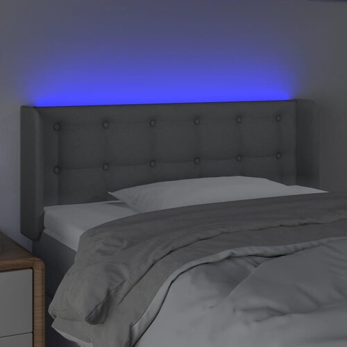  LED uzglavlje svjetlosivo 103x16x78/88 cm od tkanine Slike