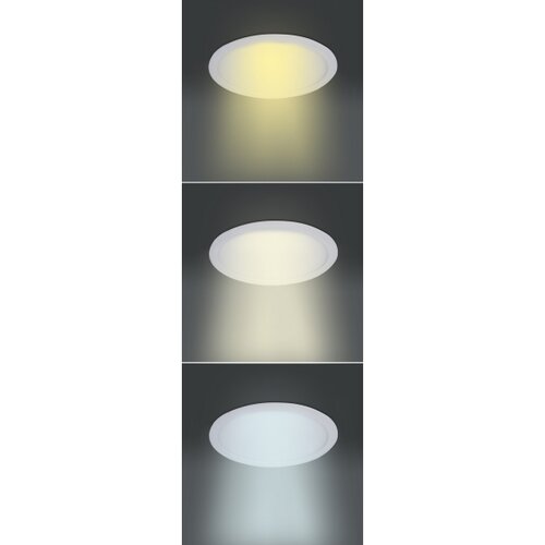 Solight WD142 - led ugradna svetiljka 18W/230V 3000/4000/6000K pr.22,5 cm bela Slike
