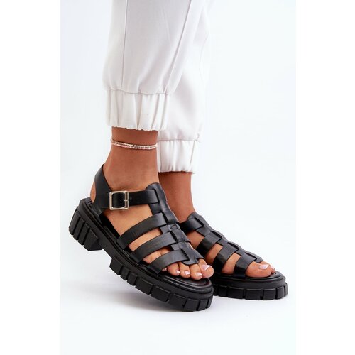 Kesi Women's Roman Sandals Black Rosarose Slike