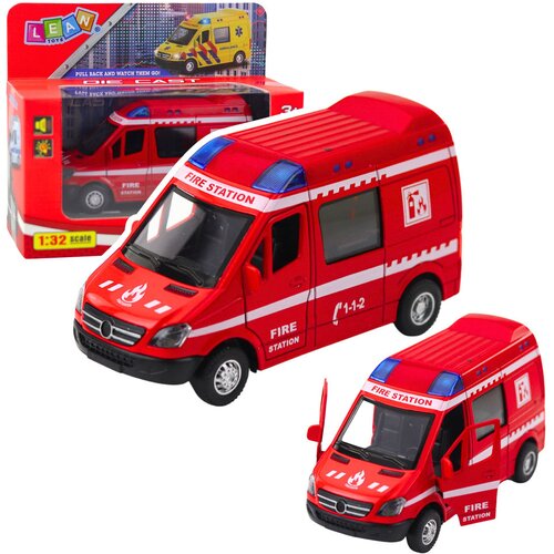  Metalni vatrogasni kombi za igru 1:32 - crveni Cene