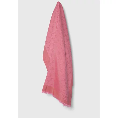 Moschino Šal s primesjo volne roza barva