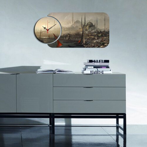 Wallity zidni sat YMS-02, 68x32 cm, 2 dela Slike