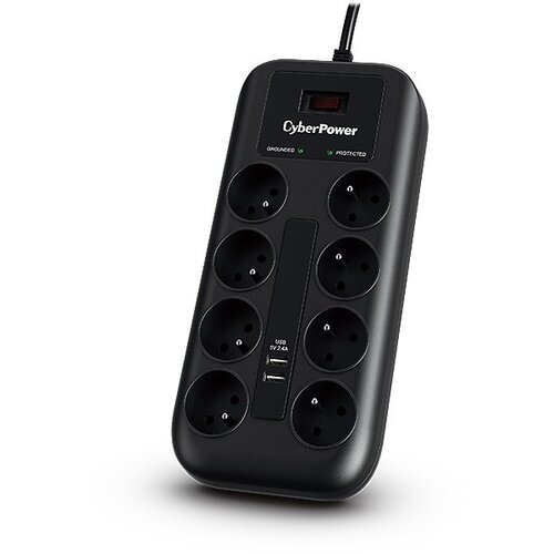 Cyberpower Tracer III P0820SUF0-FR surge protector Black 8 AC outlet(s) 200 - 250 V 1.8 m Cijene
