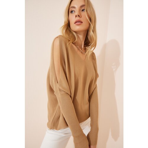  Women&amp;#039;s Biscuit Shoulder Window Oversize Knitwear Sweater Slike