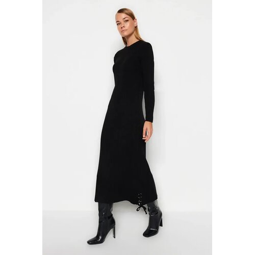 Trendyol Modest Ženska haljina Tctaw24Eb00024, Crna Cene