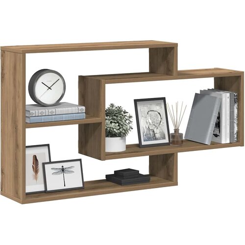 vidaXL Stenska polica artisan hrast 104x20x58,5 cm inž. les Cene