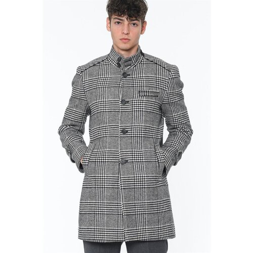 Dewberry PLT8391 MEN&amp;#039;S COAT-PATTERNED BLACK Slike
