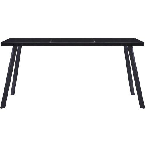 Maison Chic Jedilna miza - Kuhinjska miza - Jedilni stol črna 180x90x75 cm kaljeno steklo, (21715341) Cene