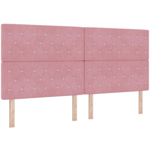 Krevet od pjene s madracem i LED-om Ružičasta 200 x 200 cm Slike