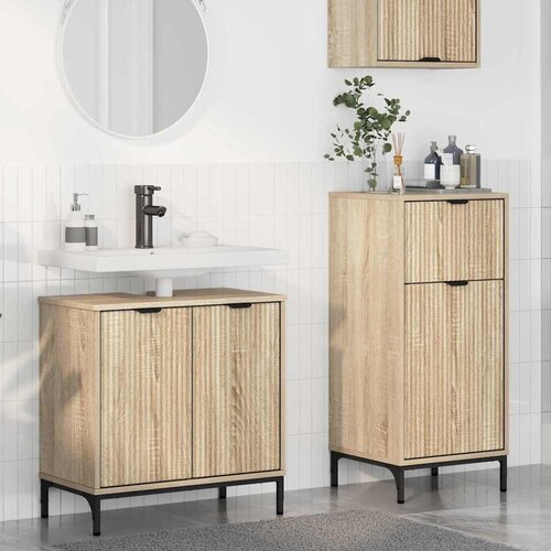 VidaXL Set namje&amp;scaron;taja za kupaonicu s ladicama 2 pcs sonoma hrast Slike