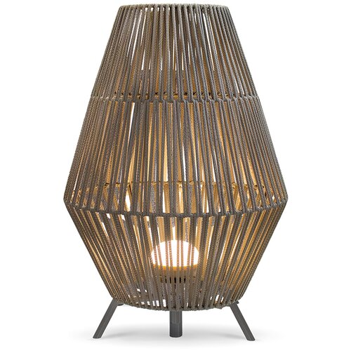 New Garden Stoječa svetilka Taupe z zatemnljivo LED, IP54, polnilna z daljinskim upravljalnikom - Conta Cene