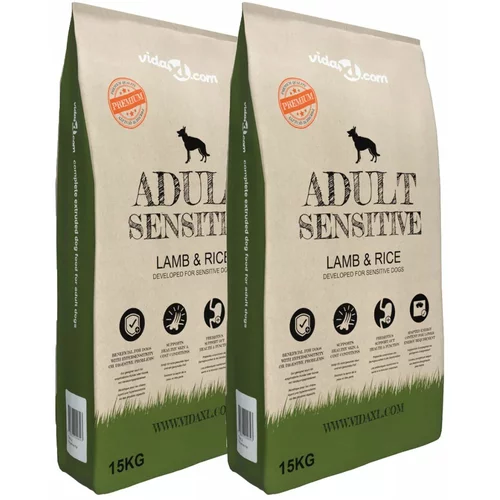 Premium suha hrana za pse Adult Sensitive Lamb & Rice 2 kom 30 kg