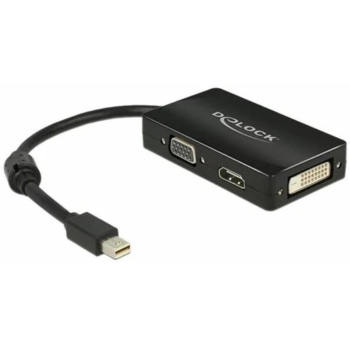 Delock DisplayPort / VGA / HDMI / DVI Adapter [1x Muški konektor Mini DisplayPort - 1x Ženski konektor VGA, Ženski konektor HDMI