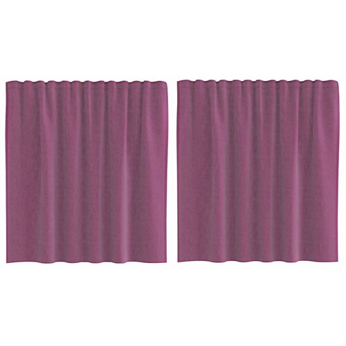 VidaXL Voile zavjese s džepovima za &amp;scaron;ipke 2 kom. ljubičaste - Ljubičasta 140 x 140 cm 1 s džepovima za &amp;scaron;ipke Slike