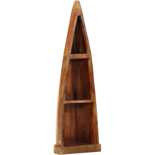 Ormarić u obliku čamca 39 x 27 x 127 cm masivno obnovljeno drvo Cijene