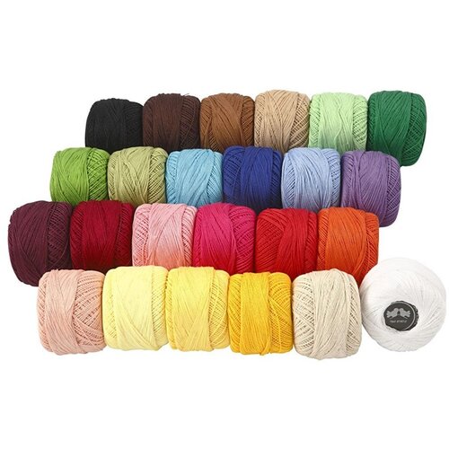  Preja za vezenje - set 24 x 20 g (merceriziran bombaž - 125 m) Cene