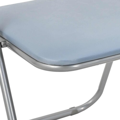  Sklopiva stolica 8 pcs Sivi 48 x 43,5 x 81 cm Lažna koža Slike