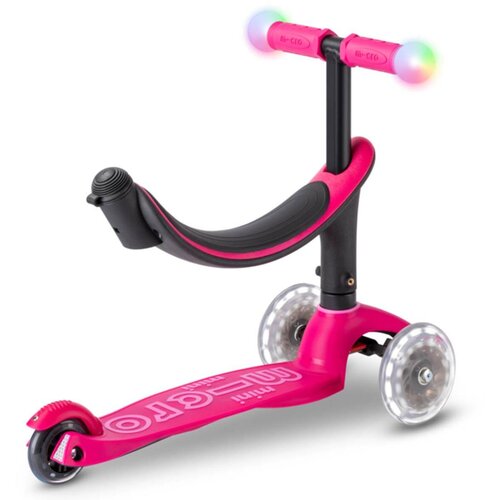  dječja guralica i romobil mini2grow deluxe magic led pink Slike