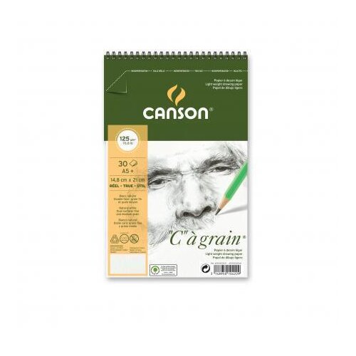 Canson Skicirka spirala "C" &aacute; Grain A5 125 g, 30 listna, (22005508) Cene