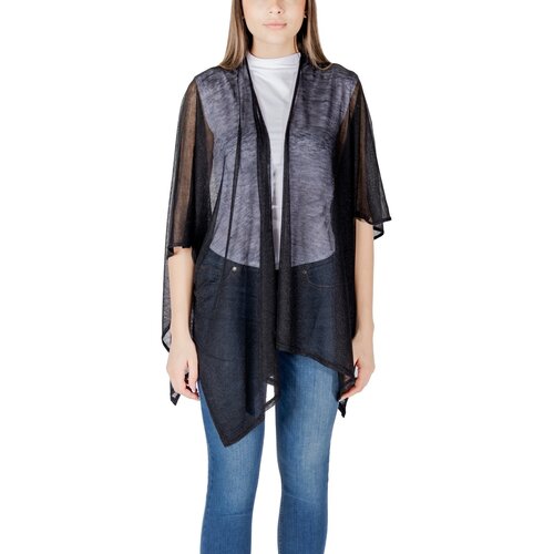 Liu Jo &amp;Scaron;ali &amp;amp; Rute PONCHO KNITWEAR LUREX 2A5007M0300 Črna Slike