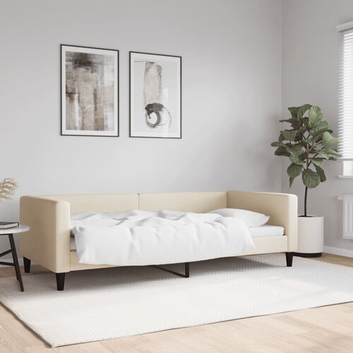 vidaXL Dnevni krevet krem 90 x 200 cm od tkanine Cene