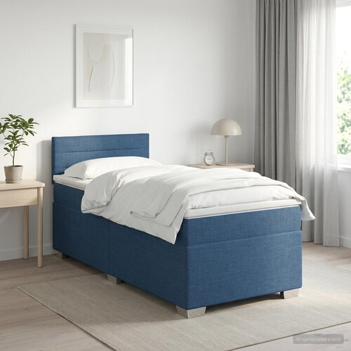  Boxspring krevet s madracem Plava 100 x 200 cm Tkanina Cene