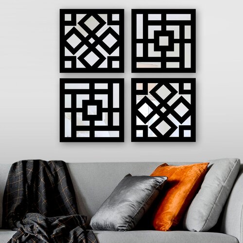 Wallity Set ogledala SYH623284596, crna Cijene