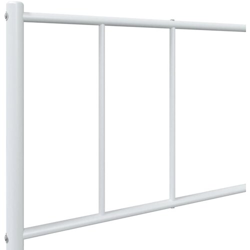  Metalni okvir za krevet s uzglavljem bijeli 100x190 cm Slike