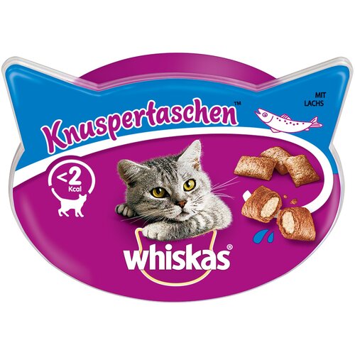 Whiskas Varčno pakiranje: prigrizki - Hrustljavi žepki: losos 8 x 60 g Slike