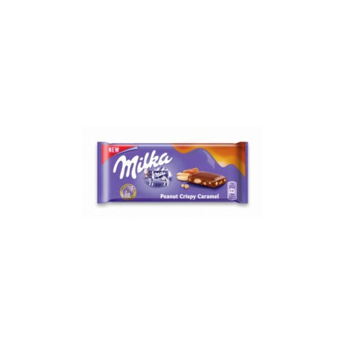 Milka peanut crispy caramel čokolada 90g Slike