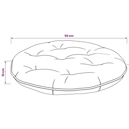  Jastučić za viseću stolicu VIANEN 100% poliester Krem - Krem 50 x 50 x 10 cm Cene