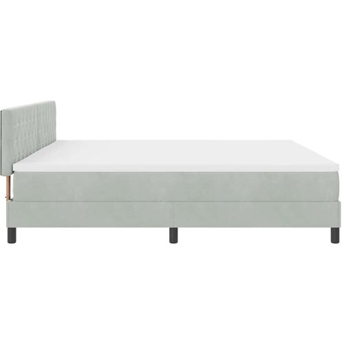  LED Box Spring Krevet Svijetlo siva 200 x 200 cm Bar&amp;scaron;un Slike