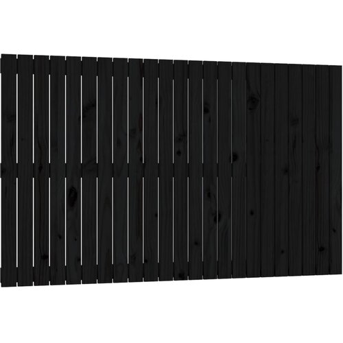  Zidno uzglavlje crni 147x3x90 cm od masivne borovine Slike