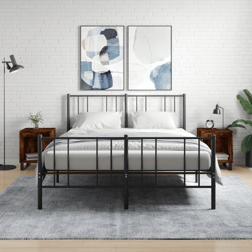 VidaXL Noćni ormarići 2 kom boja hrasta 40x35x50 cm konstruirano drvo Slike