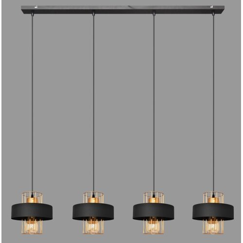  Luster na sajli VOLTA 4xE27/15W/230V crna/rose gold Slike
