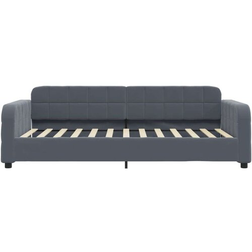 VidaXL Dnevni krevet s madracem tamnosivi 100 x 200 cm bar&amp;scaron;unasti Slike