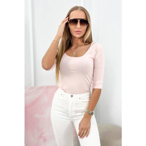 Kesi Blouse with round neckline powder pink Cijene