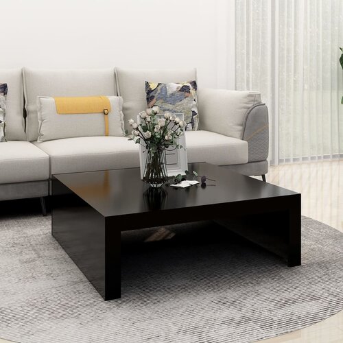 The Living Store Klubska mizica črna 100x100x35 cm inženirski les - Klubska Mizica, (21421283) Slike