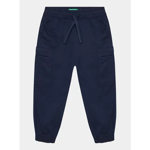 United Colors Of Benetton Jogging hlače 4HK2GF013 Mornarsko modra Regular Fit